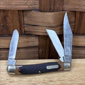 Like New Old Timer 80T Multi-Blade Pocket Knife - Black and Brown